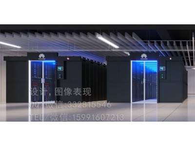 天津效果图制作|机房监控室|指挥中心拼接屏效果图设计图2