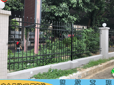 增城大学外墙栏杆 焊接铁艺护栏定做 佛山新建围墙护栏安装图2