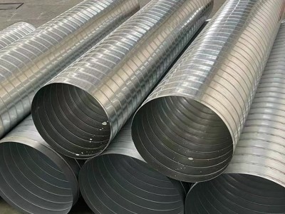 湛江圆形法兰工业排风管道镀锌板管道加工图2