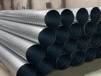 湛江圆形法兰工业排风管道镀锌板管道加工图3