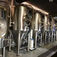 啤酒屋日产1000升的鲜酿啤酒生产设备定做厂家