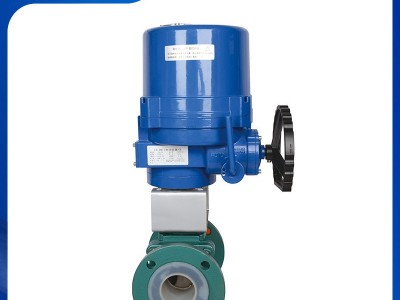 进口防爆电动衬氟球阀 电动开关阀图2