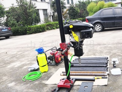 便携式勘探钻机浅层取样30米背包钻机取芯钻机手持式汽油钻孔机图2