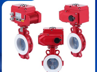进口电动衬氟蝶阀 电动内衬蝶阀 防爆蝶阀图2