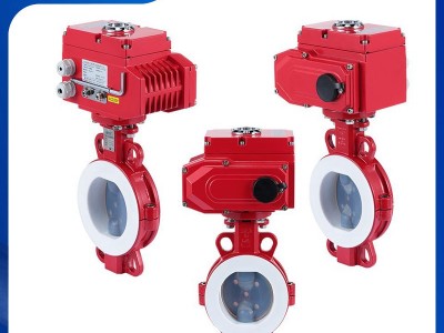 进口电动衬氟调节蝶阀 4-20MA控制蝶阀图2