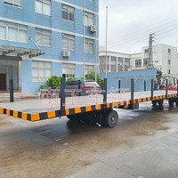 20吨12米重型平板拖车 插桩式工具拖车