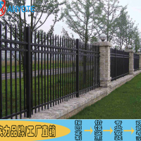 定制氟碳漆方钢护栏 学院围墙艺术栏杆 广州小区铁艺围栏供应