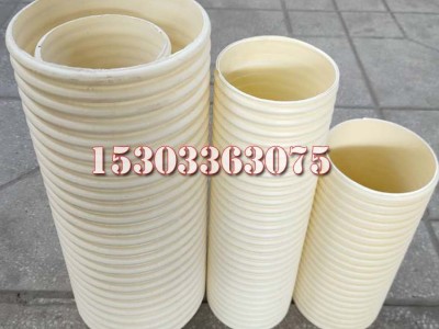 淡黄色双壁波纹管厂家 标准110/160塑料通信波纹管SN8图3