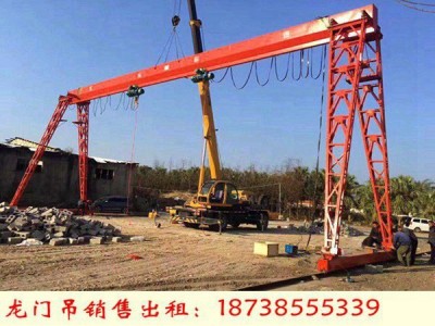 山东莱芜龙门吊租赁厂家10吨门式起重机销售图1