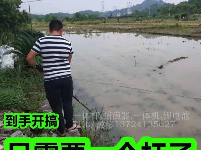 一杆清锂电一体竿,3.8米4.5米一体杆抄网图1