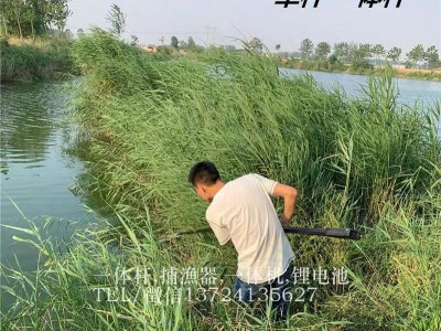 潜水抓鱼杆抄网,伸缩锂电一体竿4.5米带抄网图1