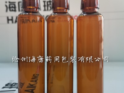 C型口服液瓶 钠钙玻璃管制瓶棕色口服液玻璃瓶图2