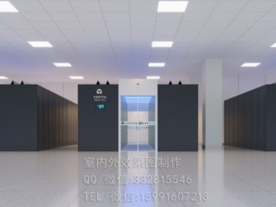 广州机房运维办公室|动环机柜|档案室库房效果图制作图1