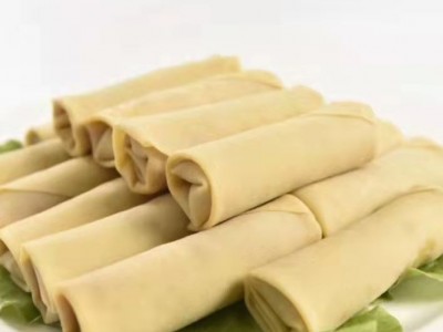 湖州丁莲方千张包子加工设备，豆皮百叶包打馅生产线图3