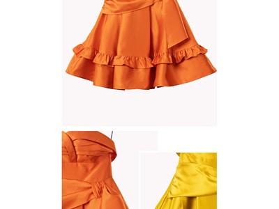 温碧霞IRENENA服装品牌露肩吊带公主裙压褶抹胸连衣短裙图2