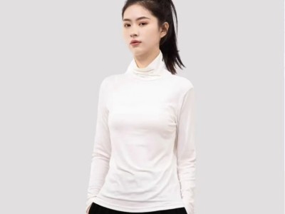 IRENENA女装温碧霞自创品牌修身打底衫春秋白色长袖内衣图2
