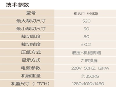 相思门X-H520液压程控切纸机图2