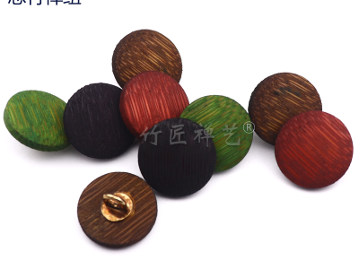 彩竹纽扣大衣毛衣长衫禅意服辅料图1