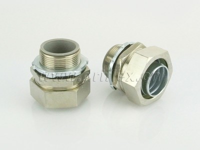 铜镀镍六角方帽金属软管连接器M20*1.5-M50*1.5图1