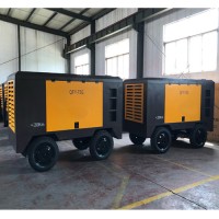 户外工程使用移动式螺杆空压机90千瓦喷浆护坡喷锚