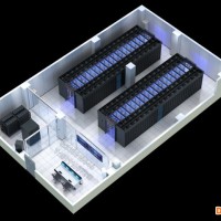 淄博效果图制作|封闭机房冷通道|控制室全景效果图设计