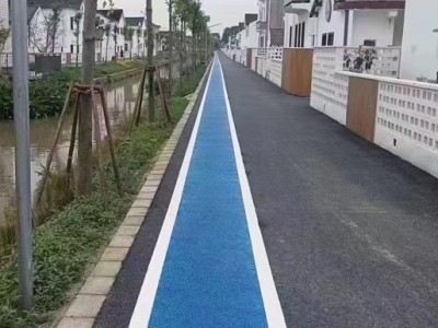 苏州新区沥青路面改色 （黑色沥青路面改色翻新彩色）