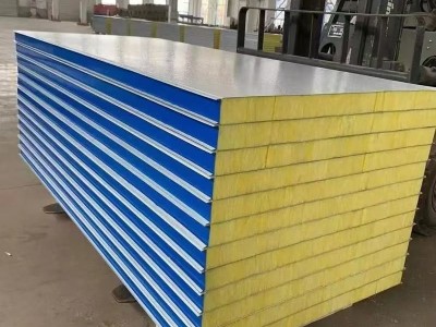 彩钢金属防火岩棉复合板生产批发图2