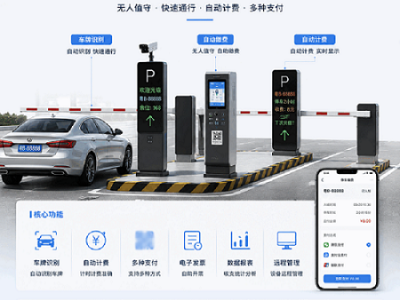 *停车收费系统 车牌识别道闸 停车场自动管理设备